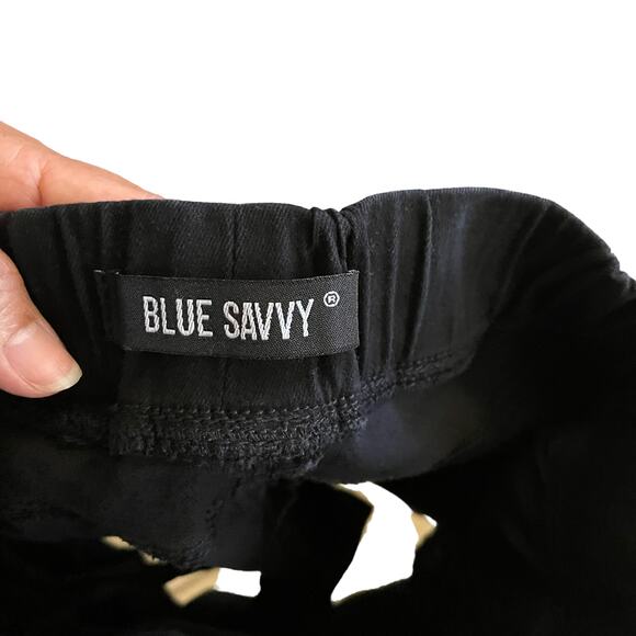 3/$15 Blue Savy Black Distress Black Shorts - Picture 6 of 8